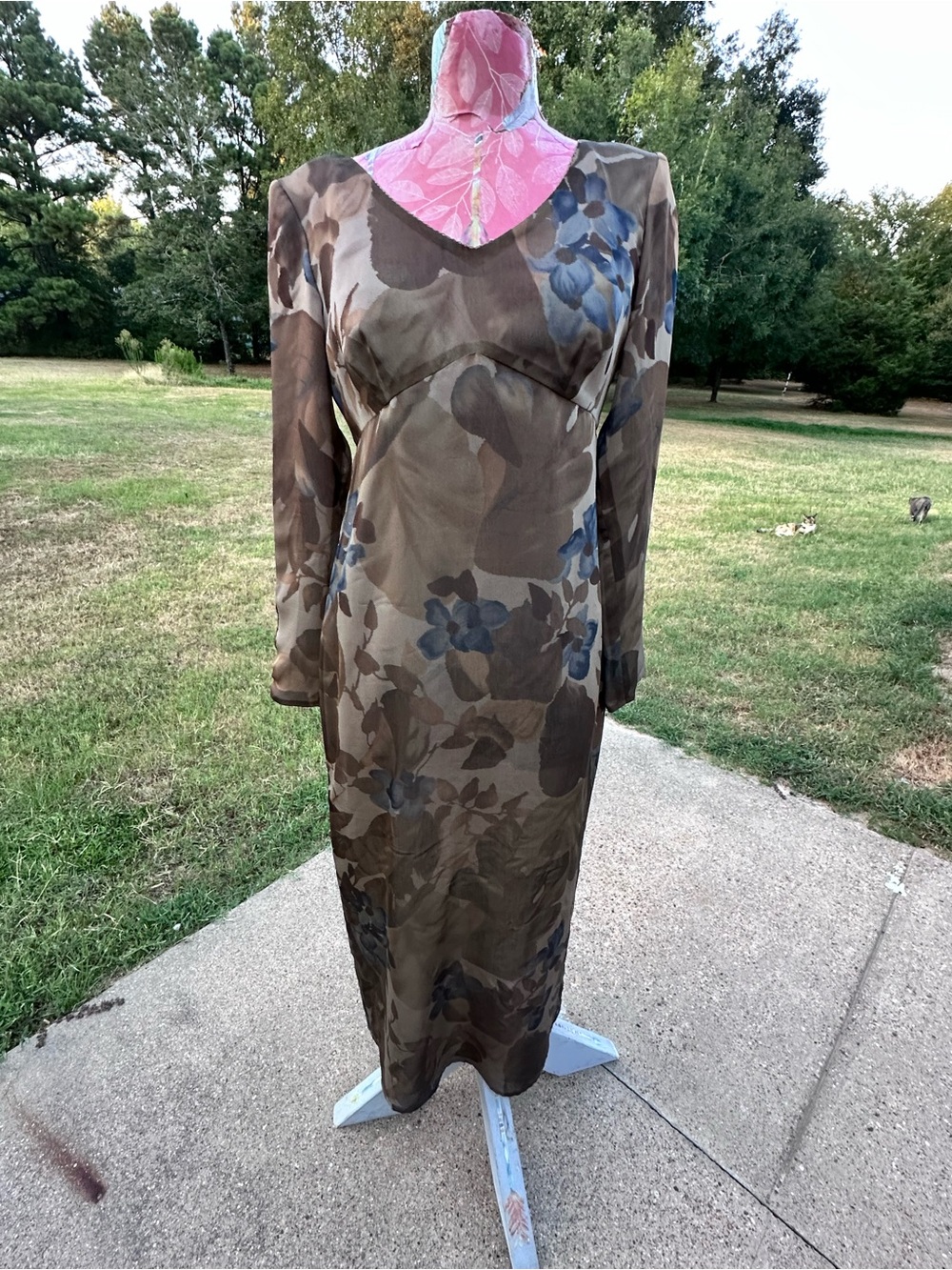 Liz Claiborne Collection Floral Sheer Dress – Size 8